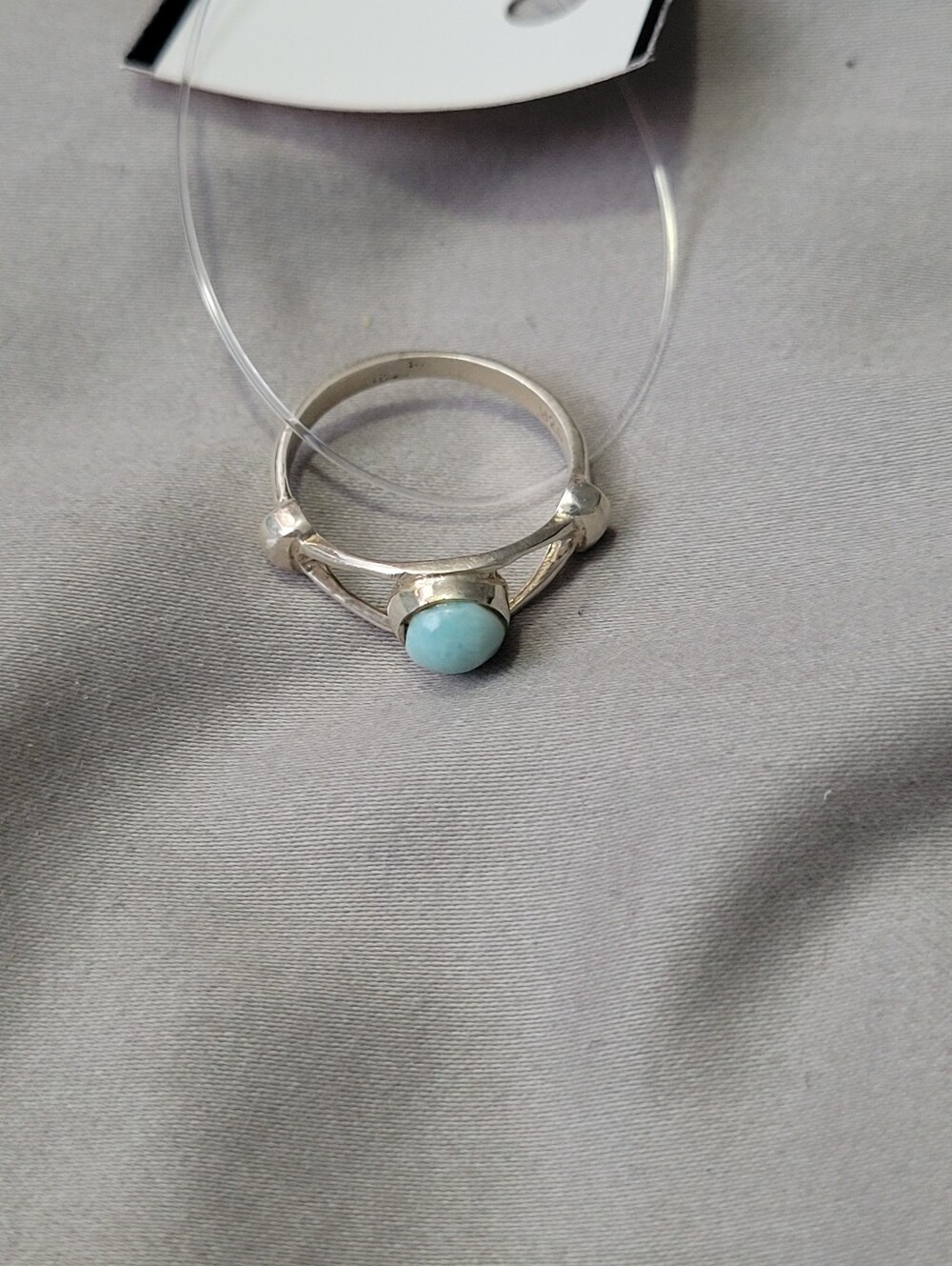 Sterling Silver Blue Larimar Ring